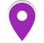 Purple map pin